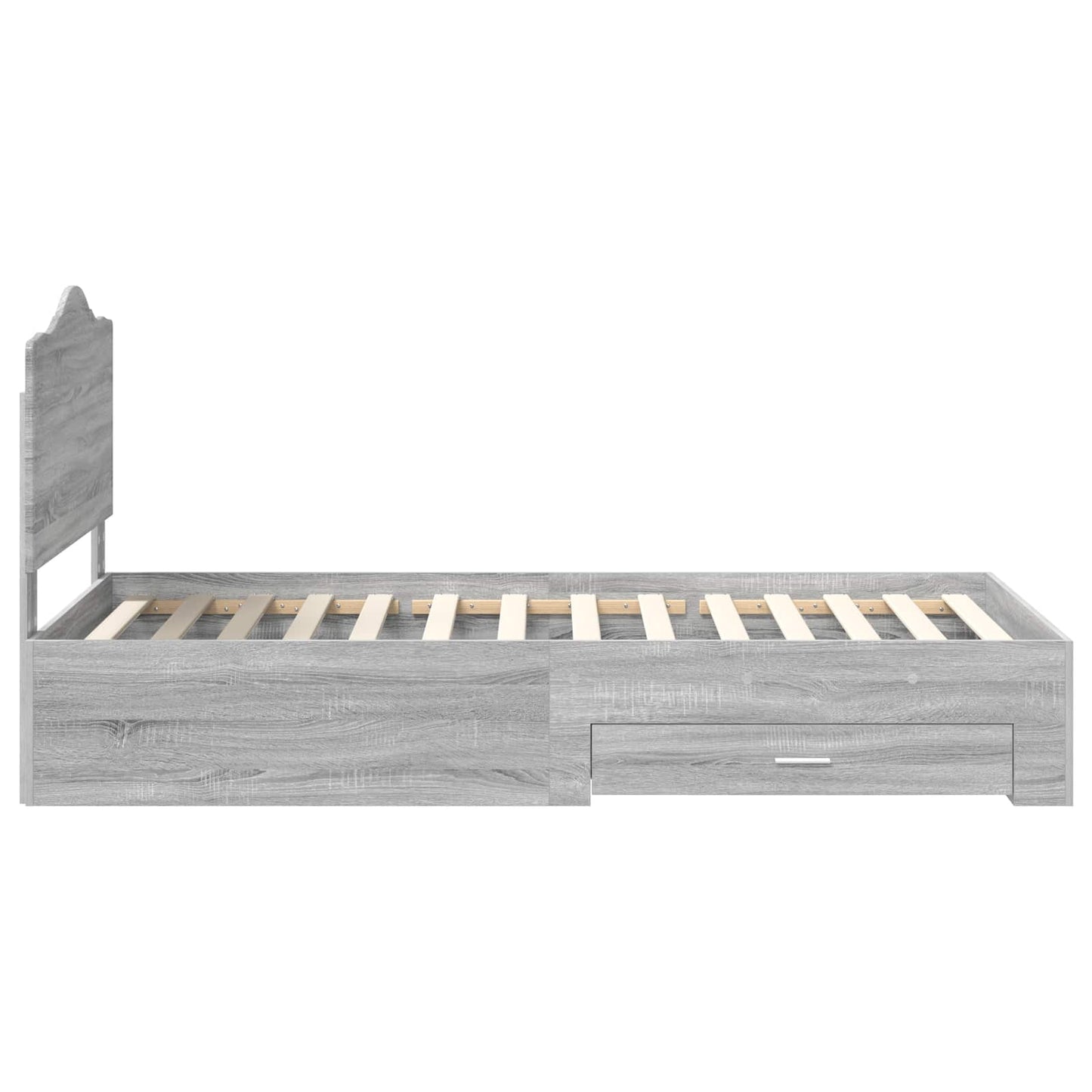 Struttura del letto con testiera Grigio Sonoma 100 x 200 cm | homemem39