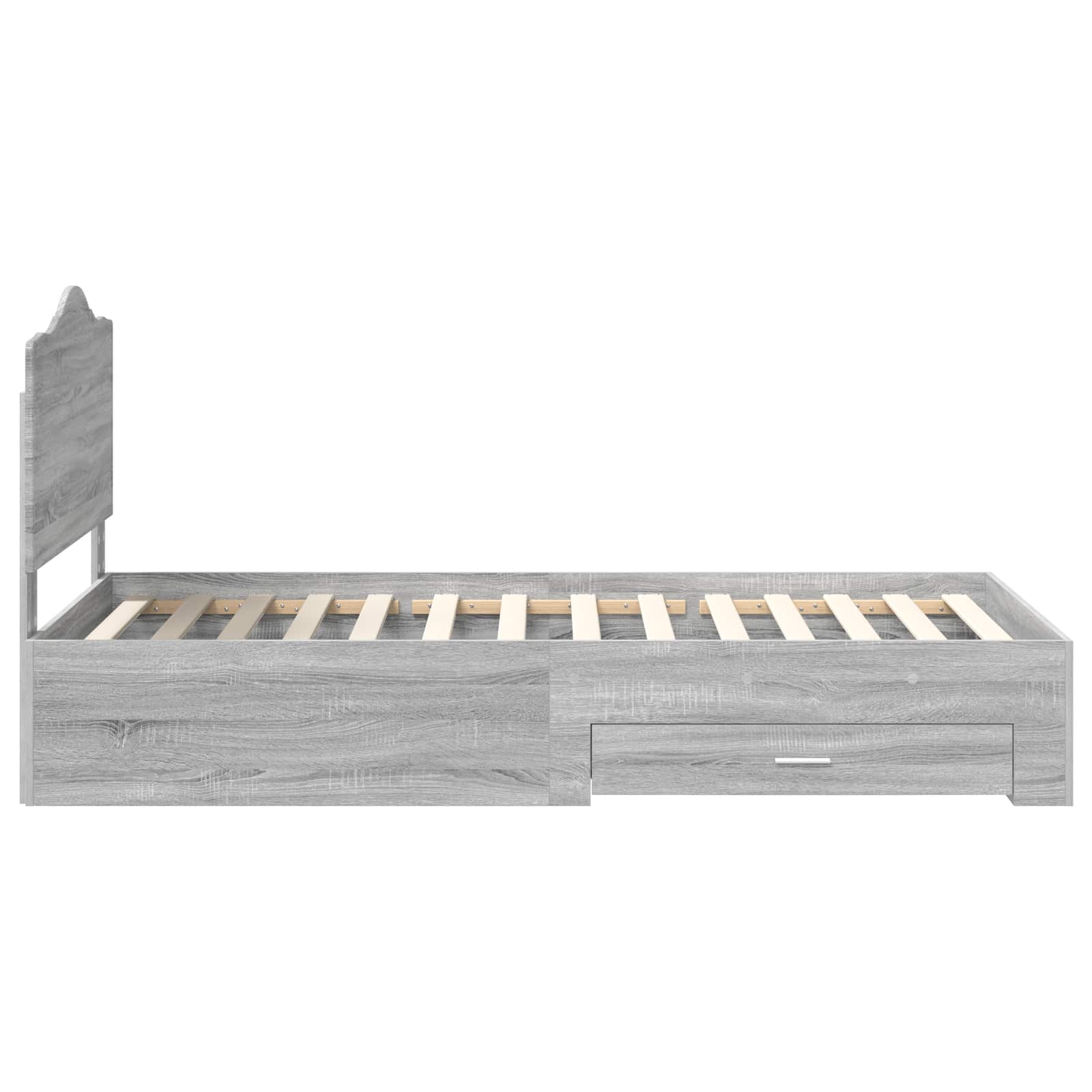 Struttura del letto con testiera Grigio Sonoma 100 x 200 cm | homemem39