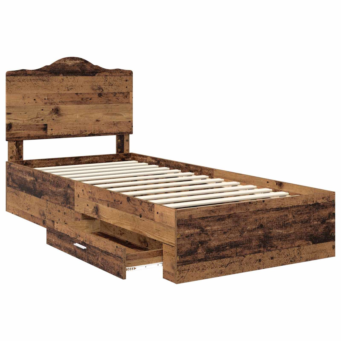 Struttura del letto con testiera Legno vecchio 100 x 200 cm | homemem39