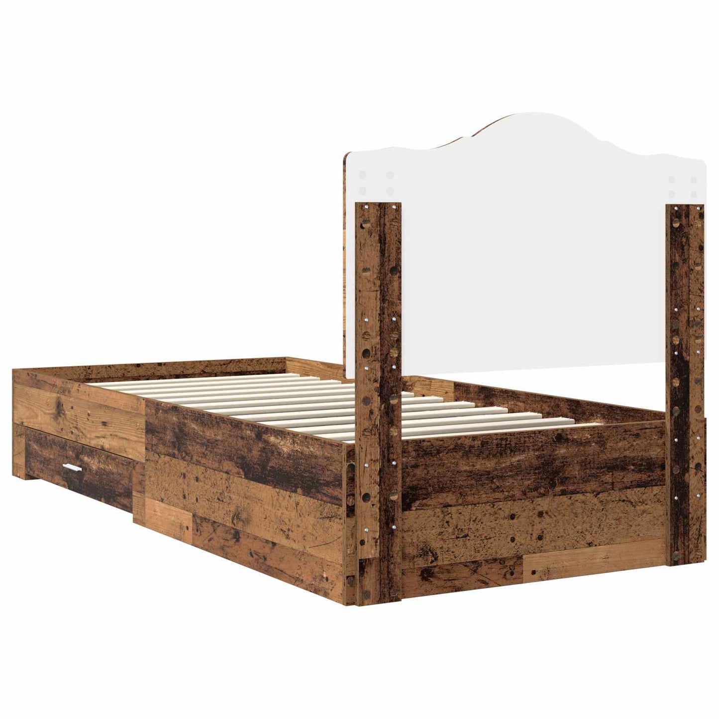Struttura del letto con testiera Legno vecchio 100 x 200 cm | homemem39