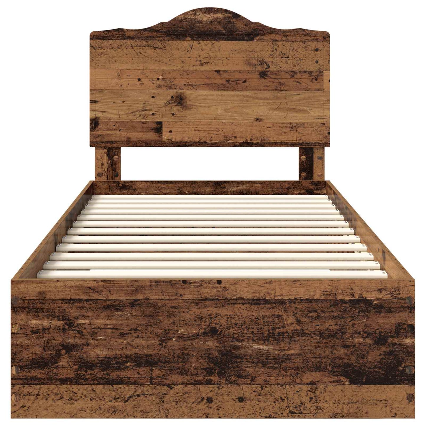 Struttura del letto con testiera Legno vecchio 100 x 200 cm | homemem39