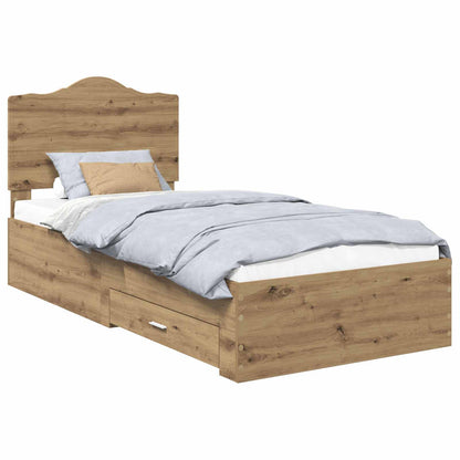 Struttura del letto Rovere artigianale 100 x 200 cm | homemem39
