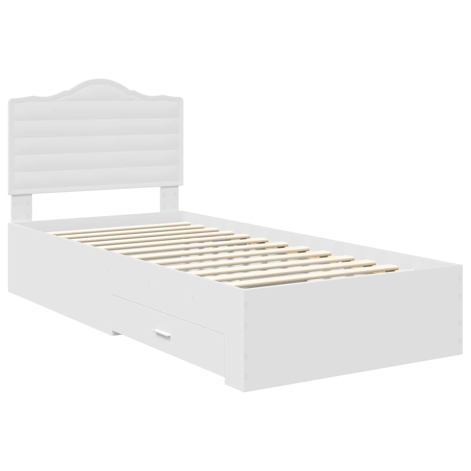 Struttura del letto Bianco 90 x 190 cm Legno multistrato | homemem39