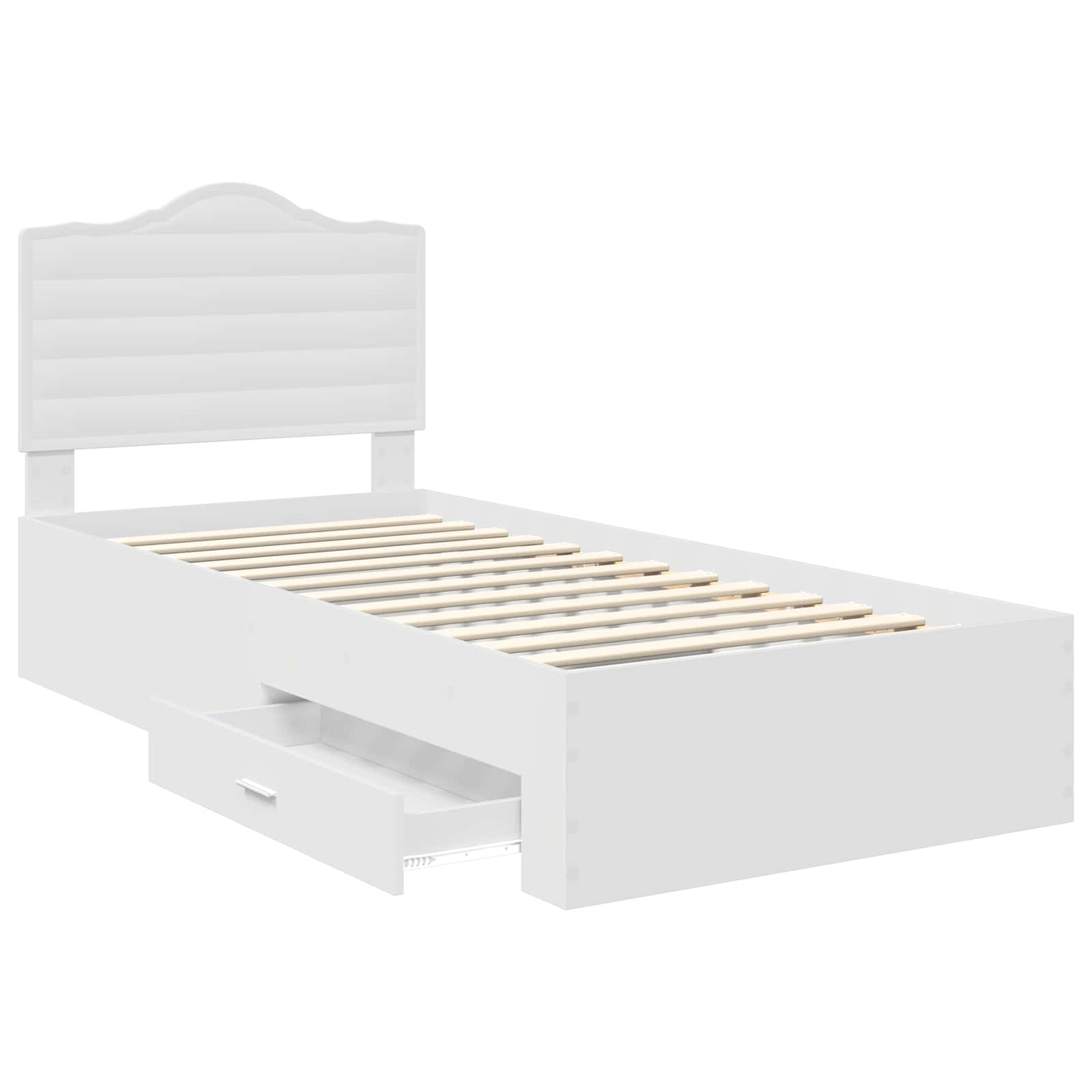 Struttura del letto Bianco 90 x 190 cm Legno multistrato | homemem39