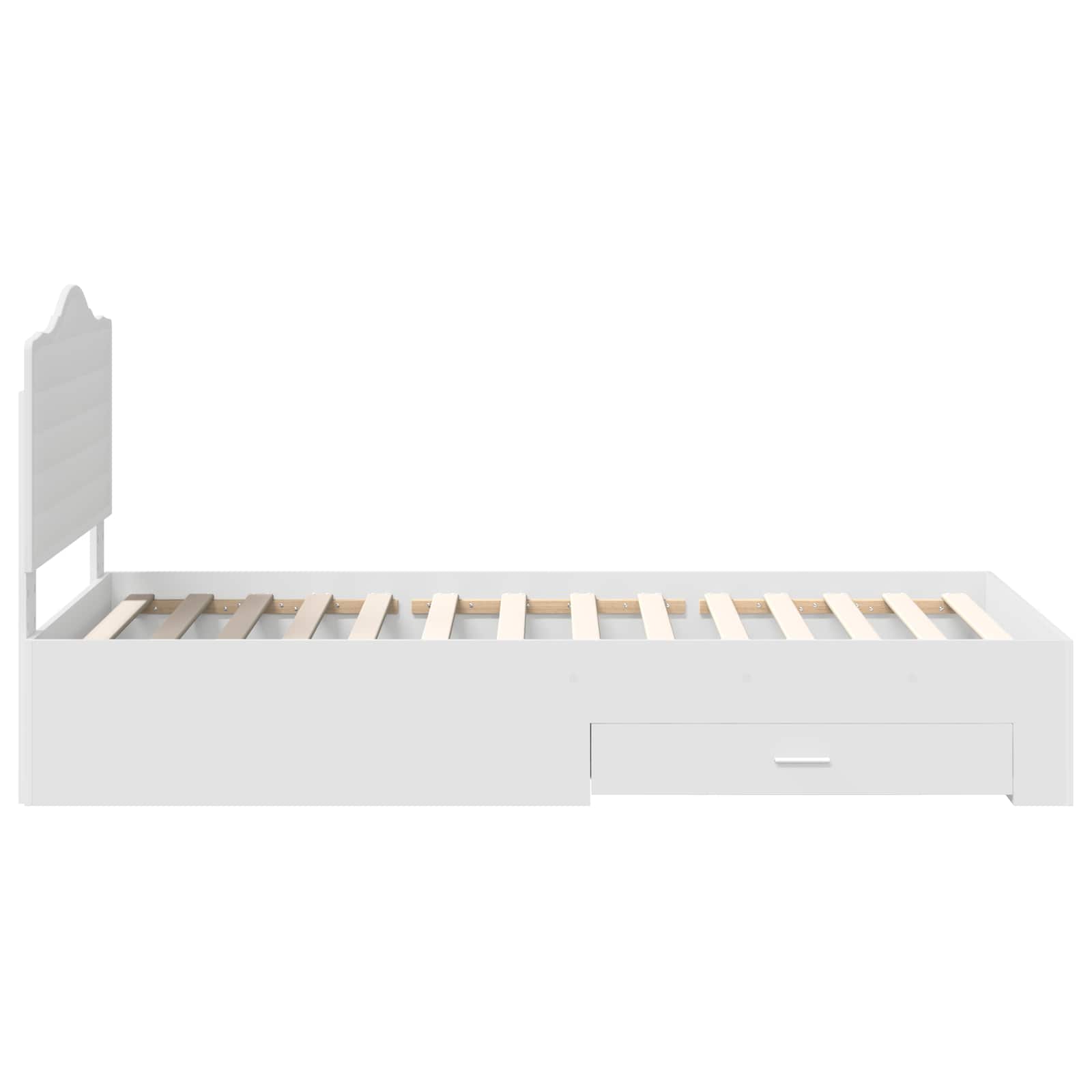 Struttura del letto Bianco 90 x 190 cm Legno multistrato | homemem39