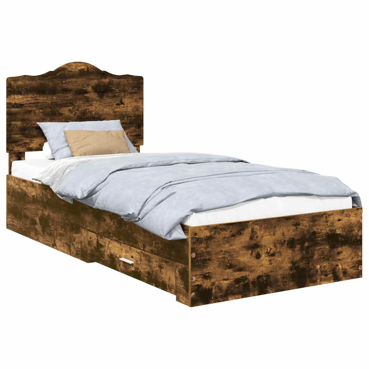 Struttura del letto Rovere fumé 90 x 190 cm Legno multistrato | homemem39
