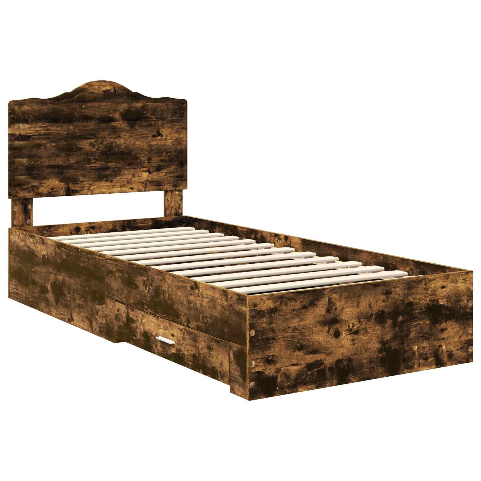 Struttura del letto Rovere fumé 90 x 190 cm Legno multistrato | homemem39