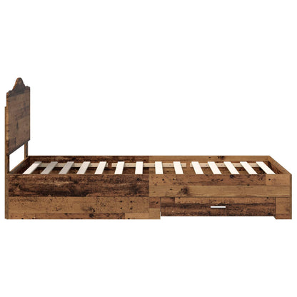 Struttura del letto Legno vecchio 90 x 190 cm Legno multistrato | homemem39