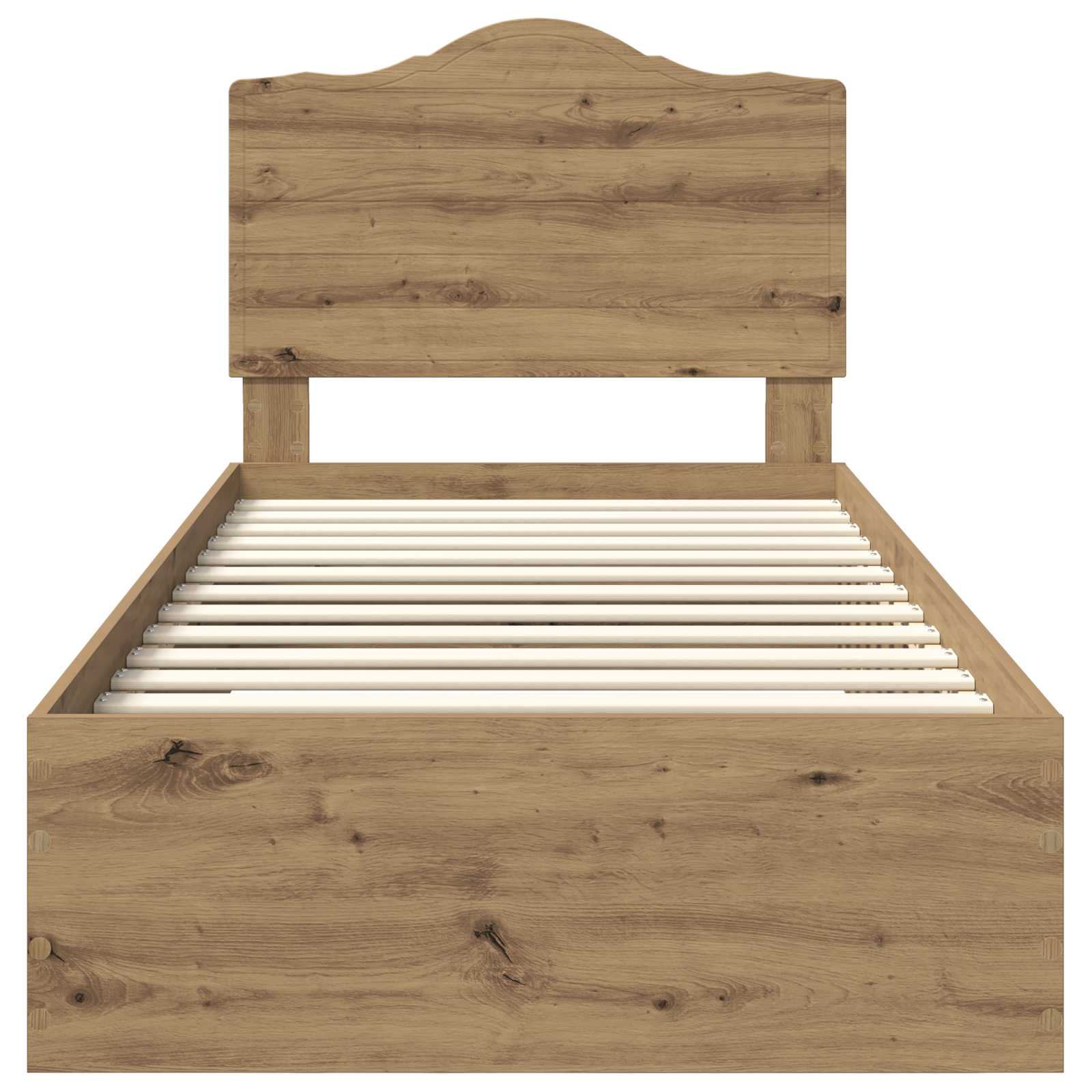 Struttura del letto con cassetto Rovere artigianale 90 x 190 cm | homemem39