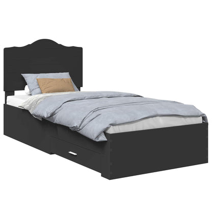Struttura del letto Nero 70 x 190 cm Legno multistrato | homemem39