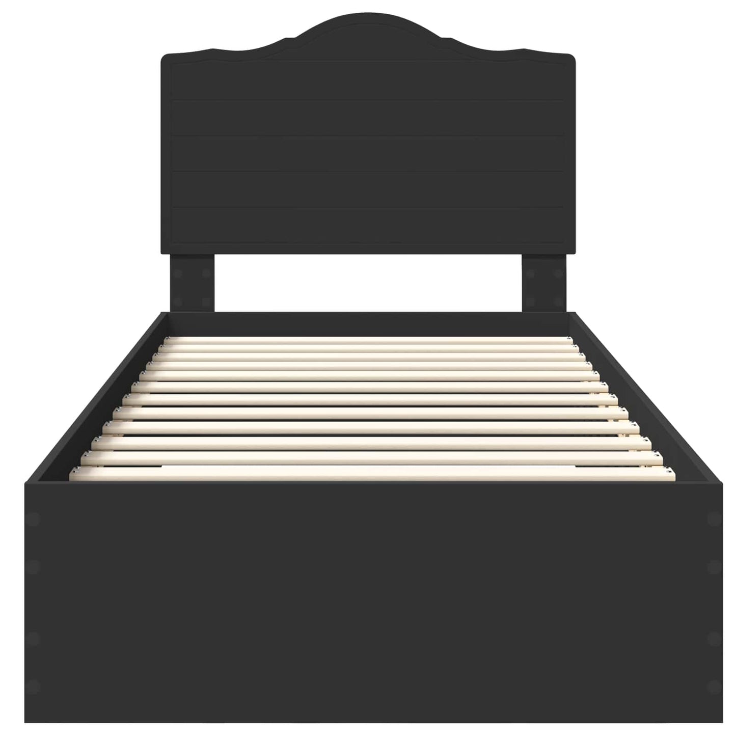 Struttura del letto Nero 70 x 190 cm Legno multistrato | homemem39