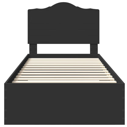 Struttura del letto Nero 70 x 190 cm Legno multistrato | homemem39