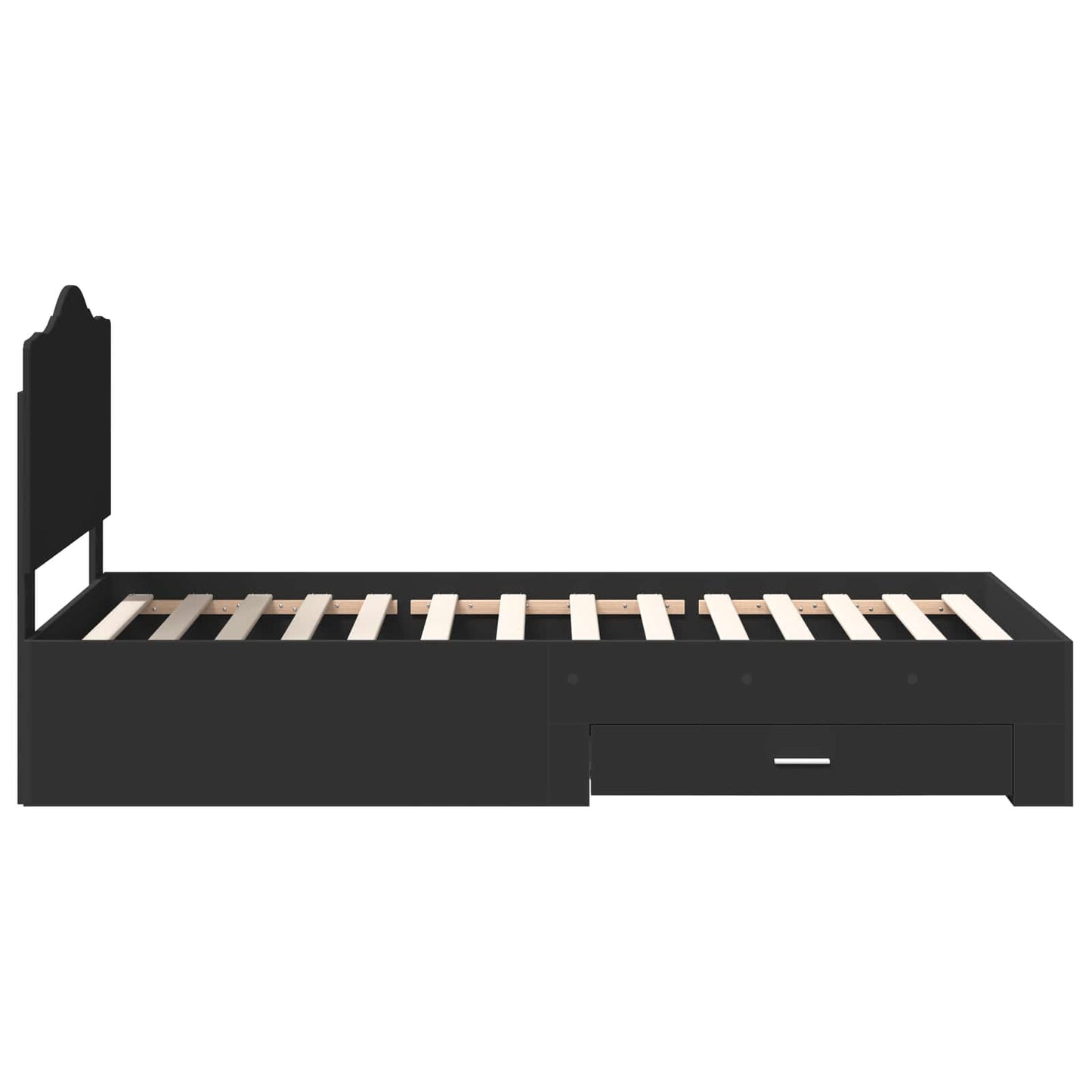 Struttura del letto Nero 70 x 190 cm Legno multistrato | homemem39