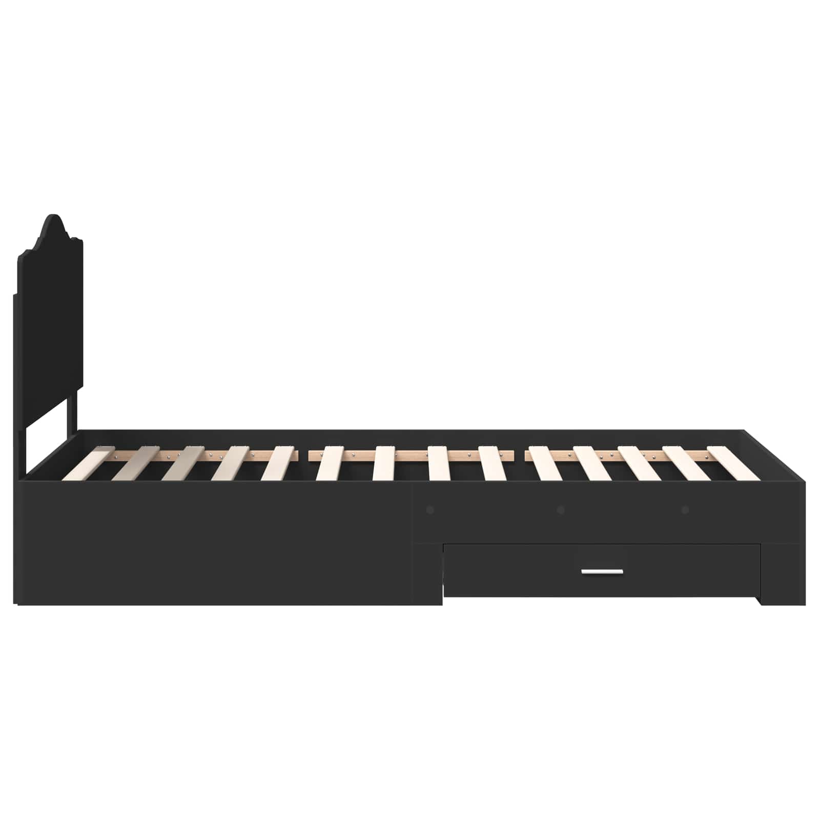 Struttura del letto Nero 70 x 190 cm Legno multistrato | homemem39