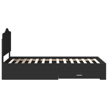 Struttura del letto Nero 70 x 190 cm Legno multistrato | homemem39