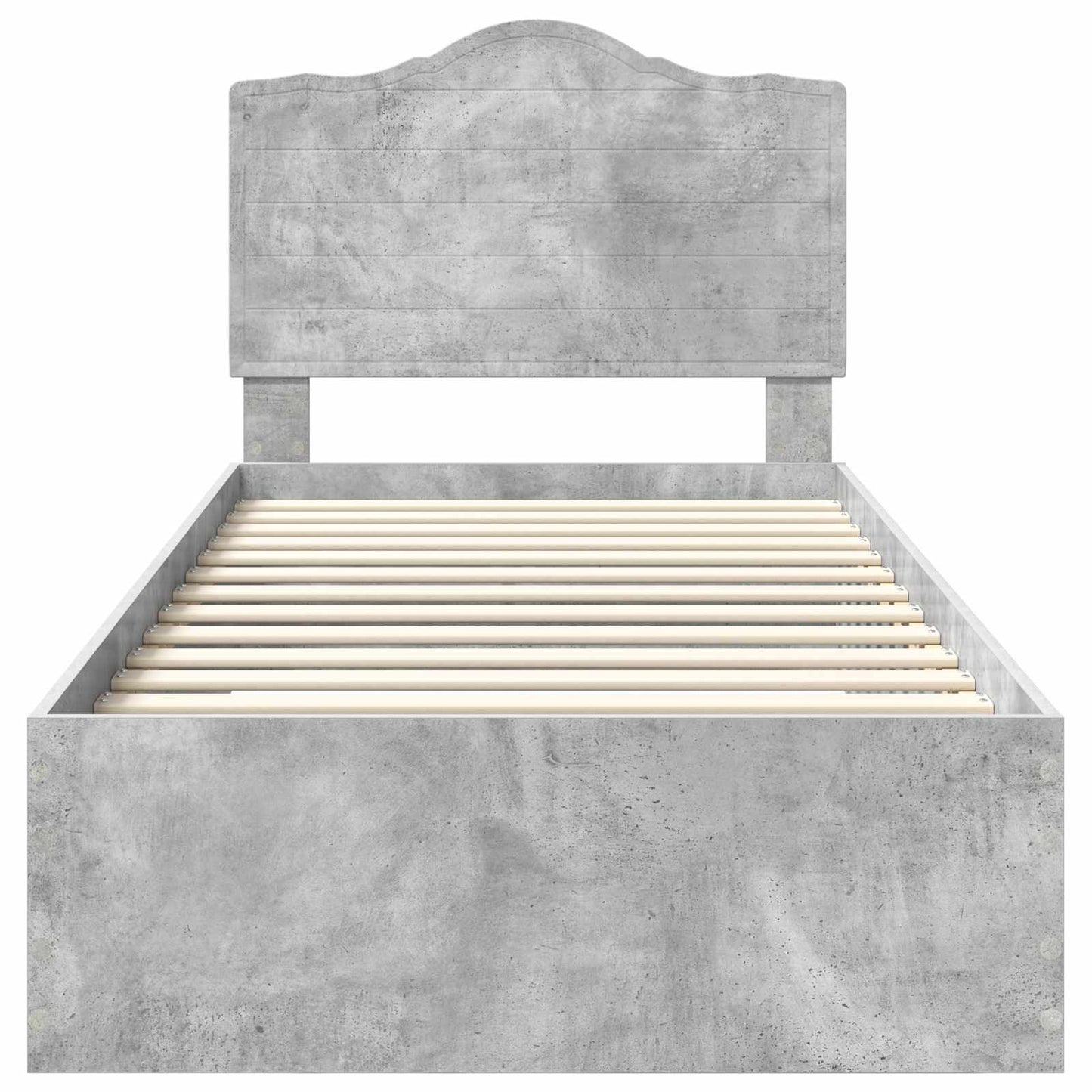 Struttura del letto con testiera Grigio cemento 70 x 190 cm | homemem39
