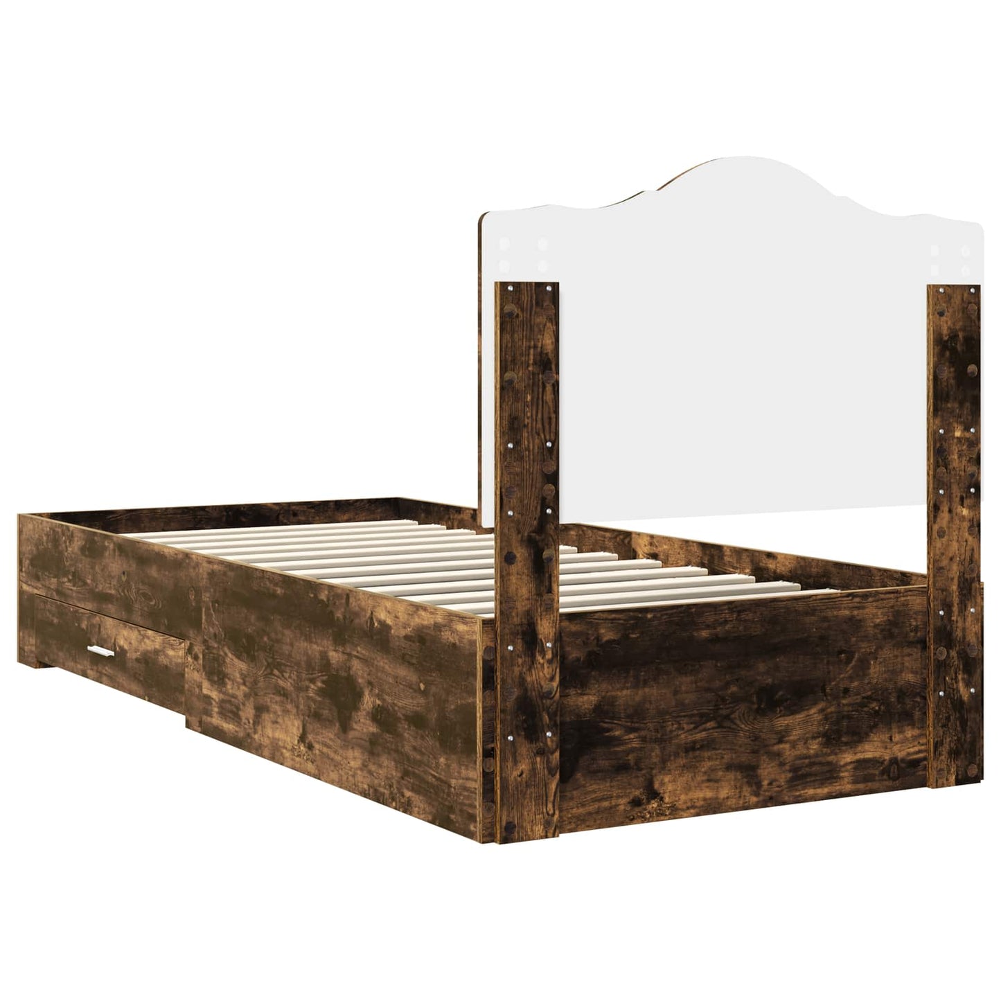 Struttura del letto Rovere fumé 70 x 190 cm Legno multistrato | homemem39