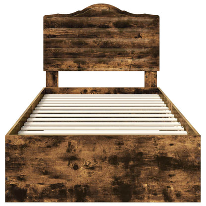 Struttura del letto Rovere fumé 70 x 190 cm Legno multistrato | homemem39