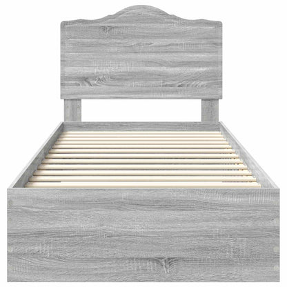 Struttura del letto Grigio Sonoma 75 x 190 cm Legno multistrato | homemem39