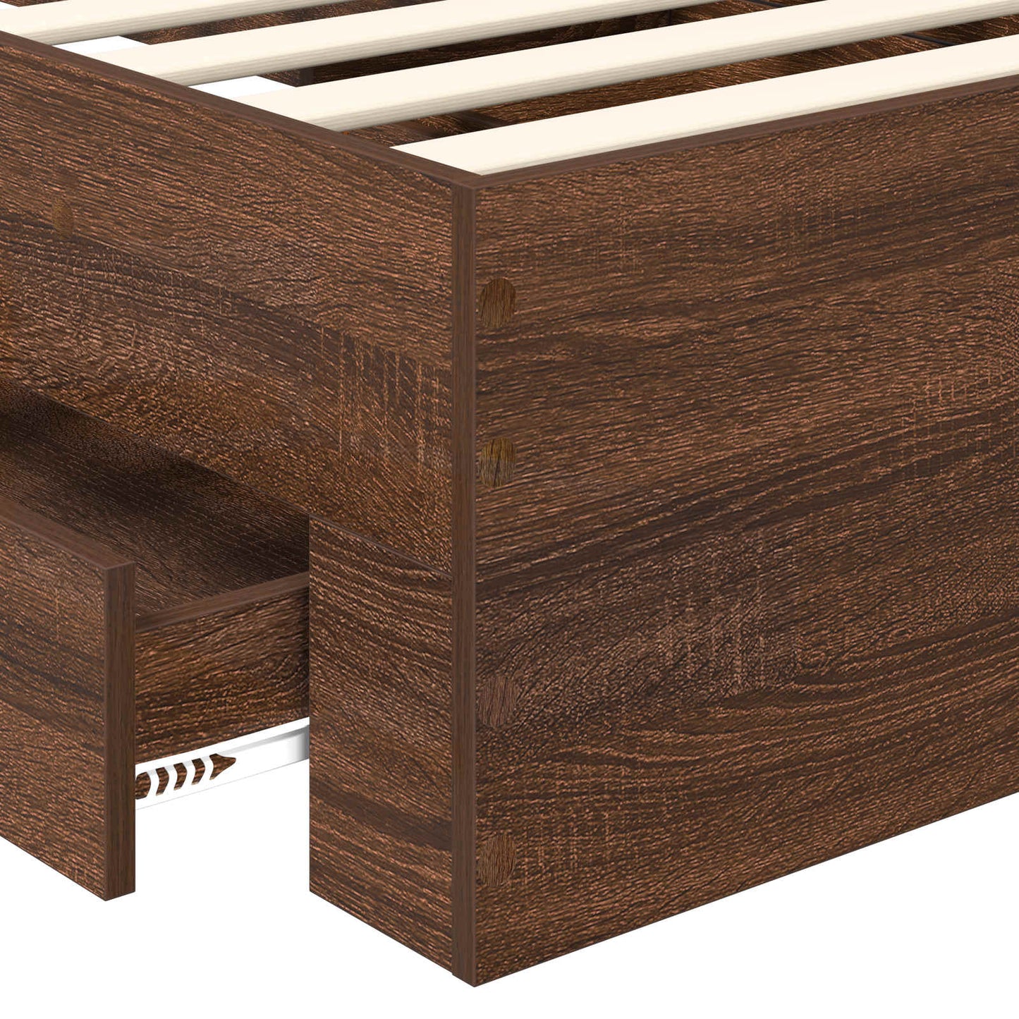 Struttura del letto con testiera Rovere Marrone 70 x 190 cm | homemem39
