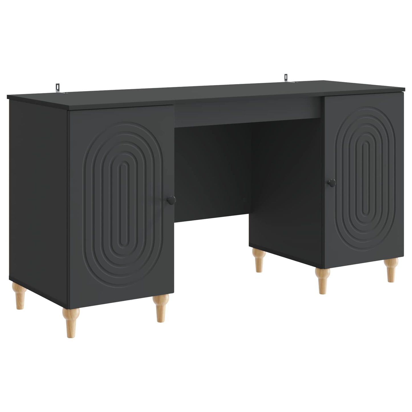 Scrivania Nero 142,5 x 50 x 75 cm Legno ingegnerizzato | homemem39