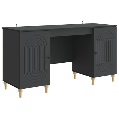 Scrivania Nero 142,5 x 50 x 75 cm Legno ingegnerizzato | homemem39