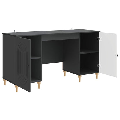 Scrivania Nero 142,5 x 50 x 75 cm Legno ingegnerizzato | homemem39