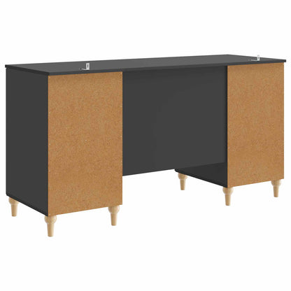 Scrivania Nero 142,5 x 50 x 75 cm Legno ingegnerizzato | homemem39