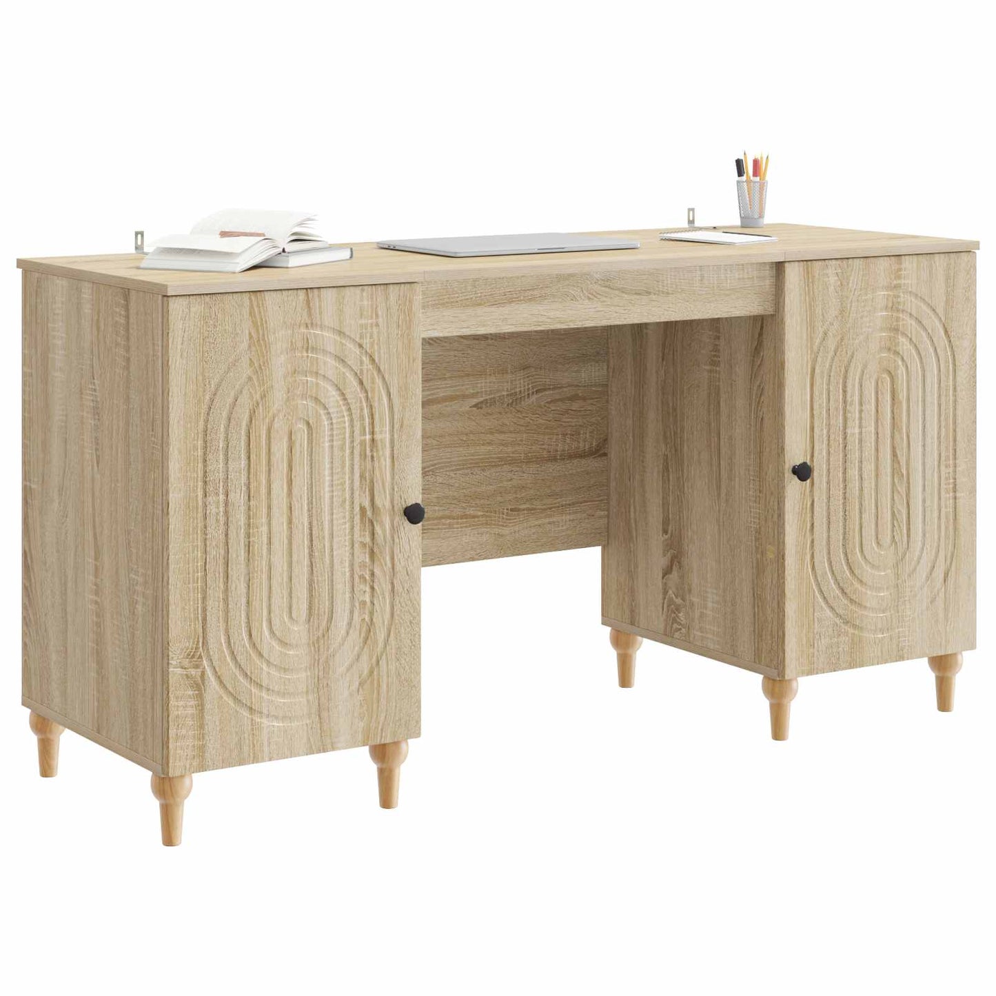 Scrivania Sonoma 142,5 x 50 x 75 cm Legno ingegnerizzato | homemem39