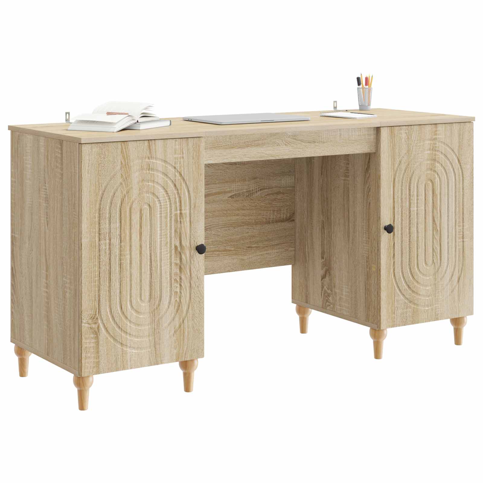 Scrivania Sonoma 142,5 x 50 x 75 cm Legno ingegnerizzato | homemem39