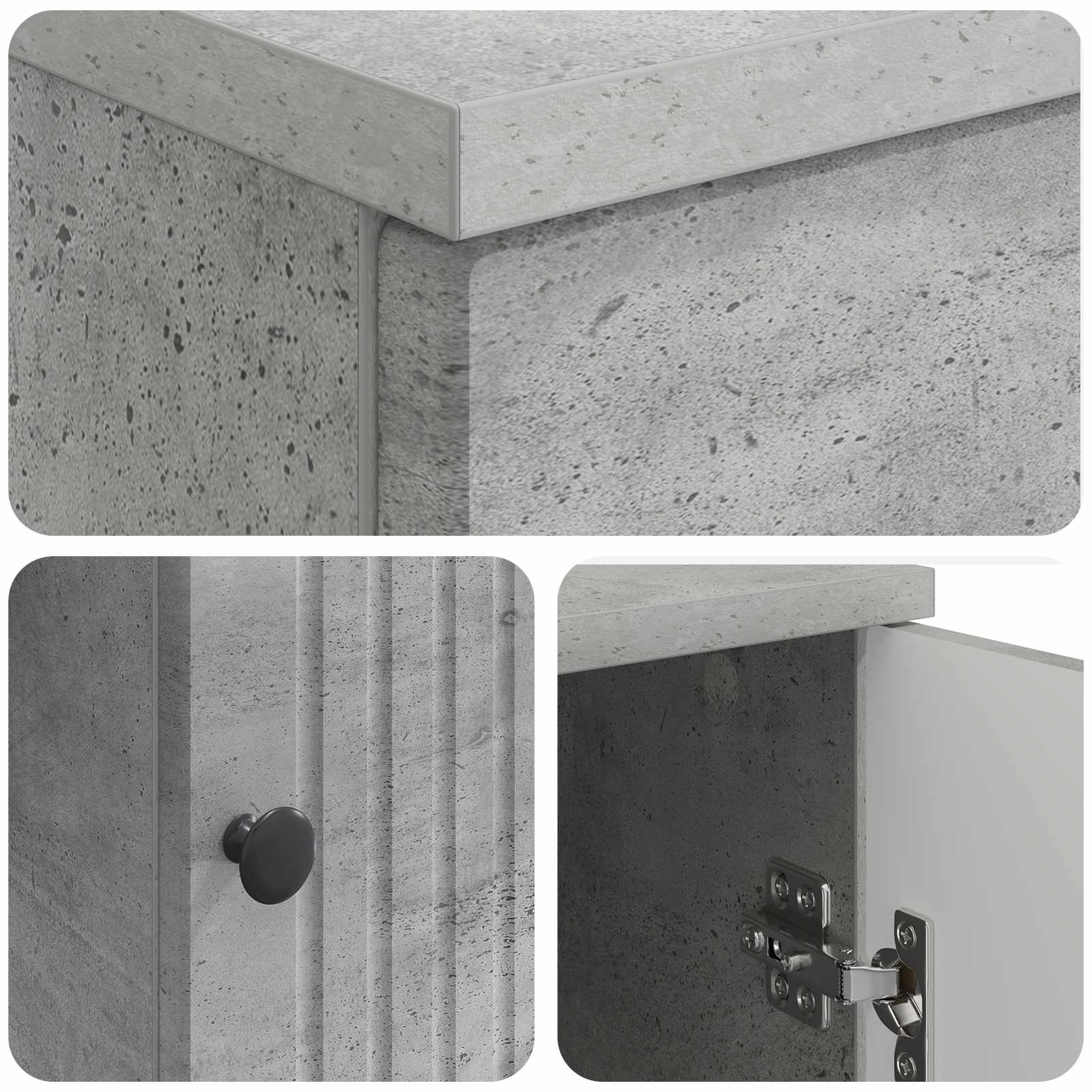 Scrivania con lo scaffale Grigio Cemento 142,5 x 50 x 75 cm | homemem39