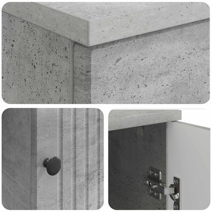 Scrivania con lo scaffale Grigio Cemento 142,5 x 50 x 75 cm | homemem39