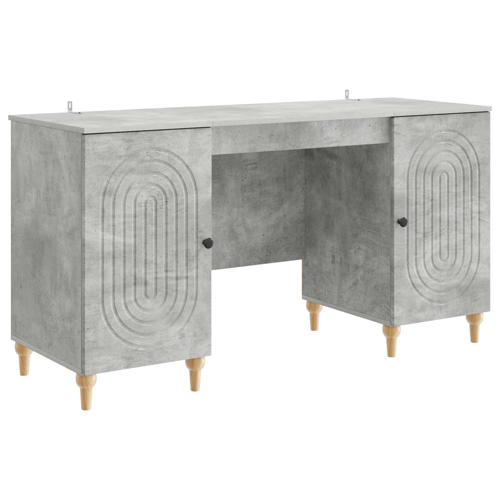 Scrivania con lo scaffale Grigio Cemento 142,5 x 50 x 75 cm | homemem39
