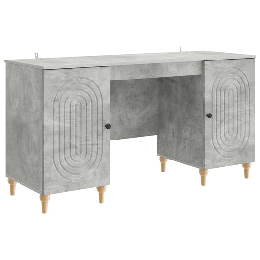 Scrivania con lo scaffale Grigio Cemento 142,5 x 50 x 75 cm | homemem39