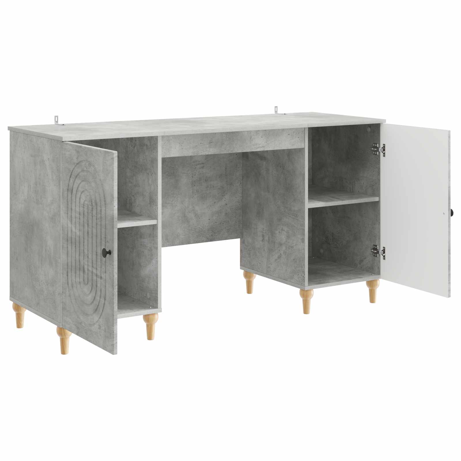Scrivania con lo scaffale Grigio Cemento 142,5 x 50 x 75 cm | homemem39