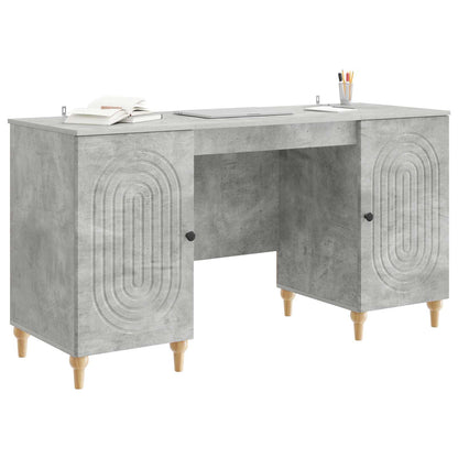 Scrivania con lo scaffale Grigio Cemento 142,5 x 50 x 75 cm | homemem39