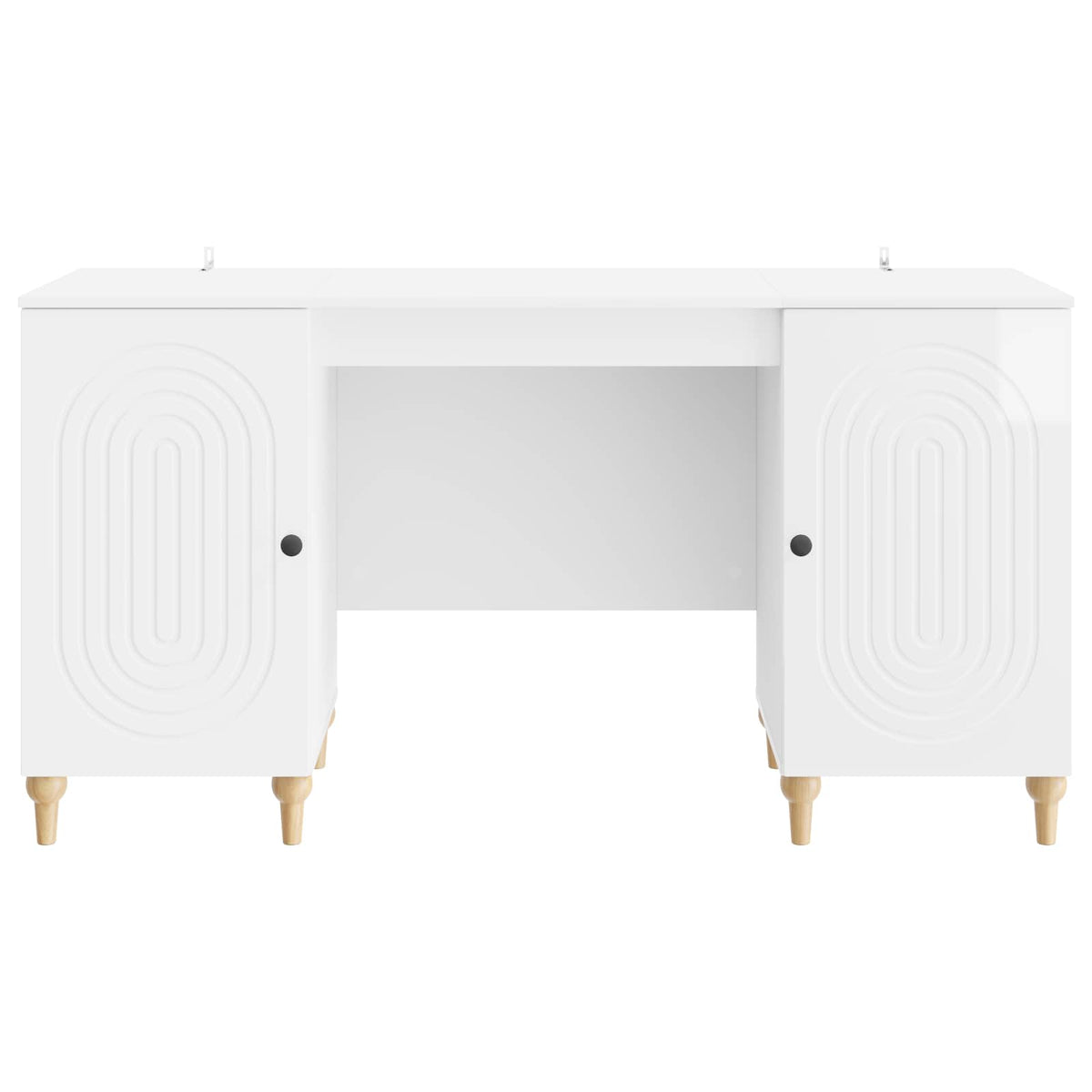 Scrivania Bianco lucido 142,5 x 50 x 75 cm Legno ingegnerizzato