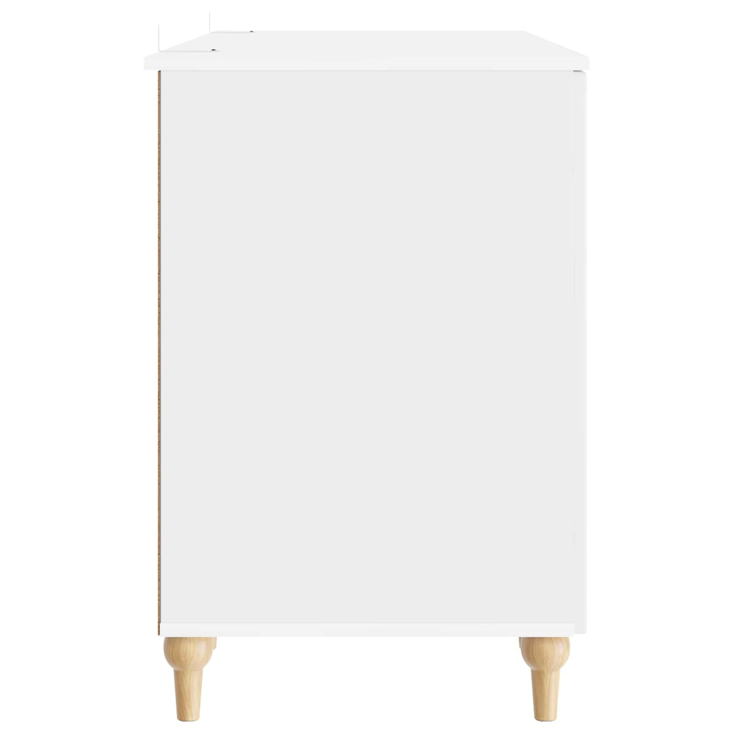 Scrivania Bianco Lucido 142,5 x 50 x 75 cm Legno ingegnerizzato | homemem39