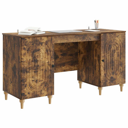 Scrivania Rovere Fumo 142,5 x 50 x 75 cm Legno ingegnerizzato | homemem39