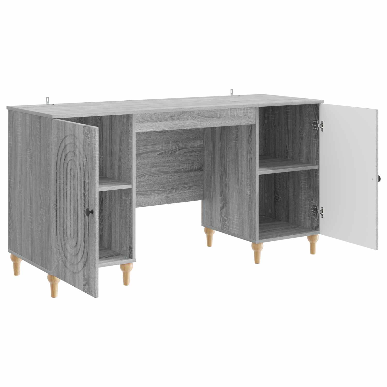 Scrivania Grigio Sonoma 142,5 x 50 x 75 cm Legno ingegnerizzato | homemem39