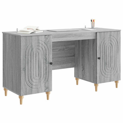 Scrivania Grigio Sonoma 142,5 x 50 x 75 cm Legno ingegnerizzato | homemem39