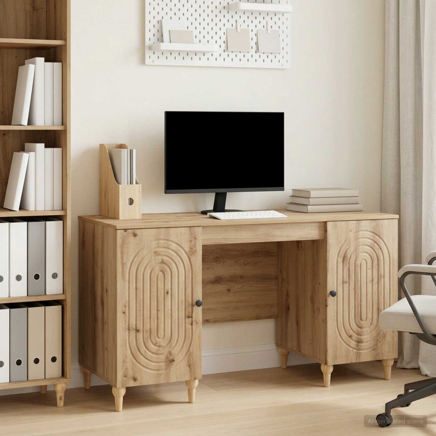 Scrivania Rovere Artigianale Legno ingegnerizzato