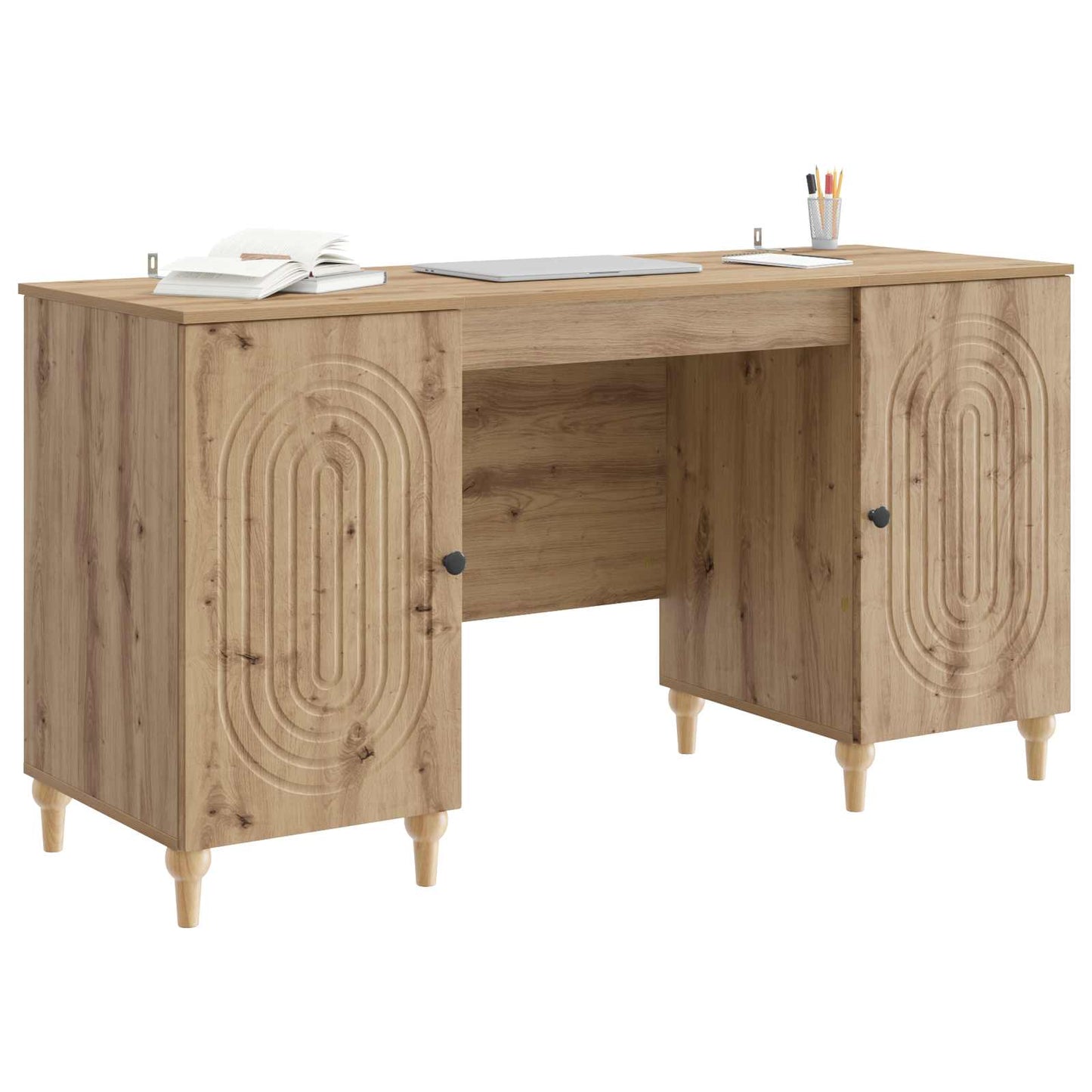 Scrivania con lo scaffale Rovere Artigianale 142,5 x 50 x 75 cm | homemem39