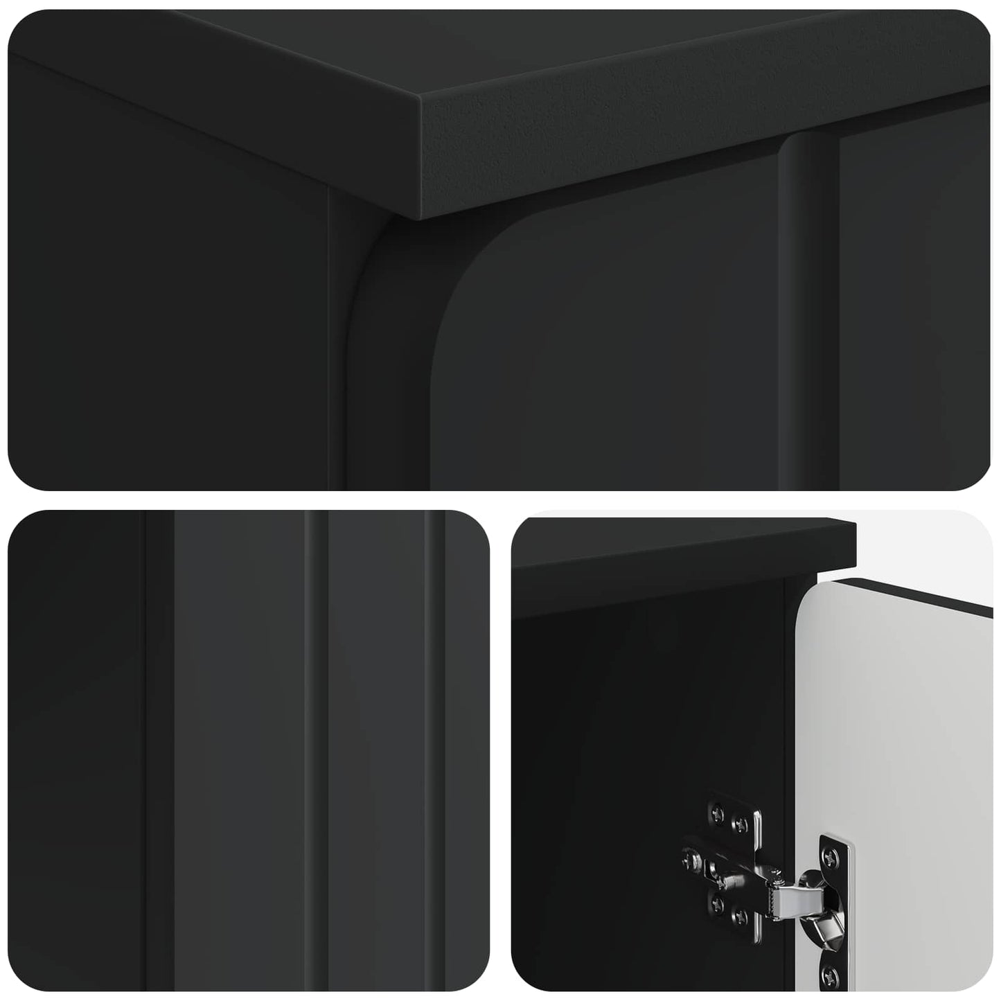 Scrivania Nero 142,5 x 50 x 75 cm Legno ingegnerizzato