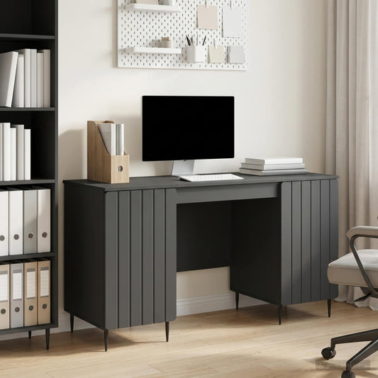 Scrivania Nero 142,5 x 50 x 75 cm Legno ingegnerizzato