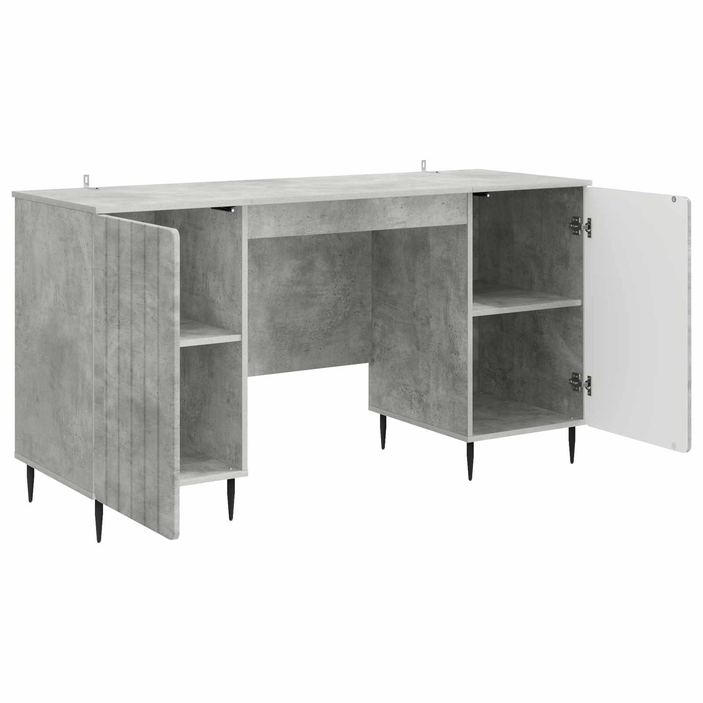 Scrivania con lo scaffale Grigio Cemento 142,5 x 50 x 75 cm | homemem39
