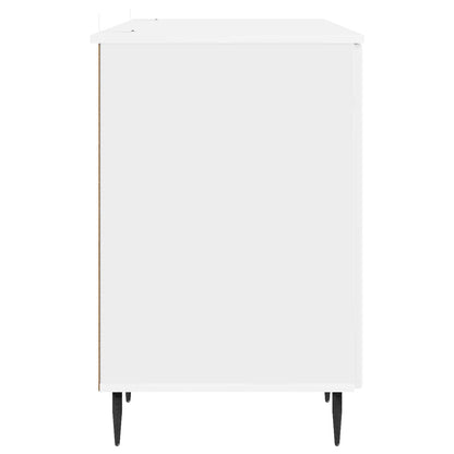 Scrivania Bianco Lucido 142,5 x 50 x 75 cm Legno ingegnerizzato | homemem39