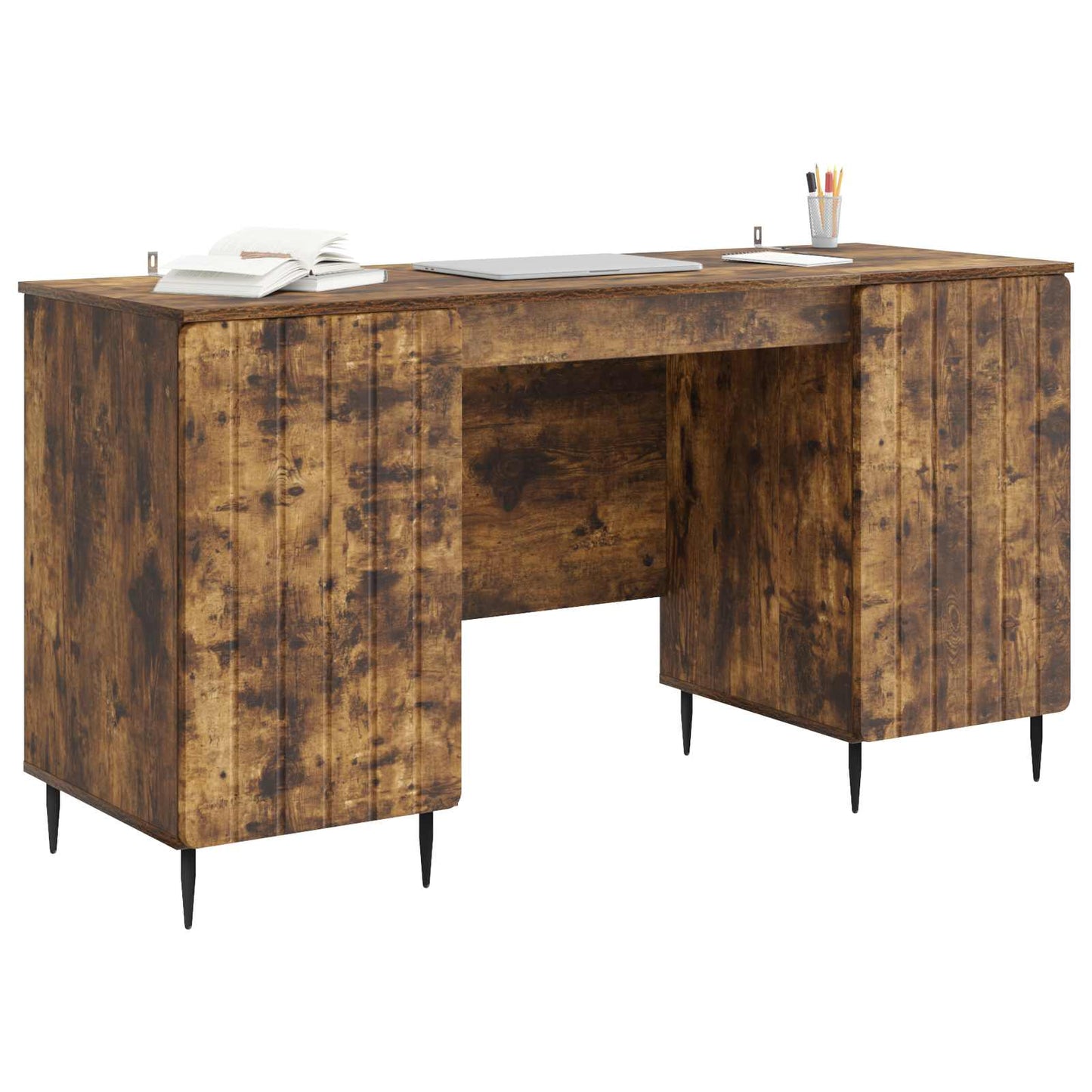 Scrivania Rovere Fumo 142,5 x 50 x 75 cm Legno ingegnerizzato