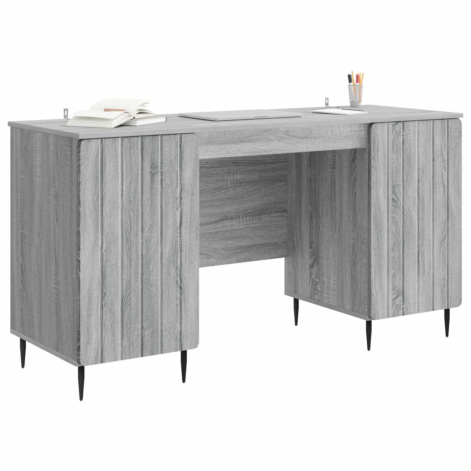 Scrivania Grigio Sonoma 142,5 x 50 x 75 cm Legno ingegnerizzato | homemem39