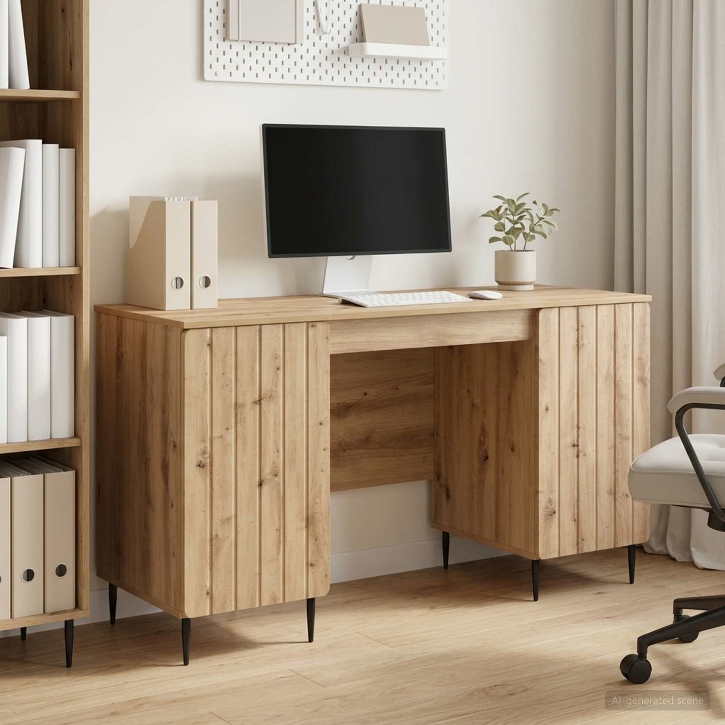 Scrivania Rovere Artigianale Legno ingegnerizzato